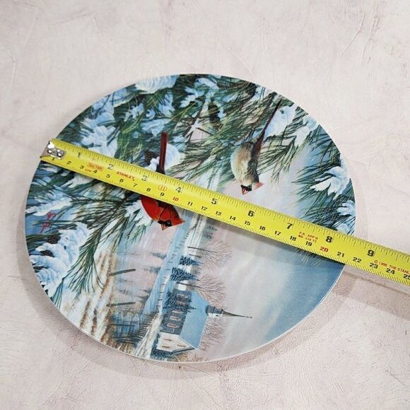 2 Bradex China Plates Ltd Ed. 'CARDINALS IN WINTER' & 'EARLY MORNING RAIN' - Picture 5 of 9